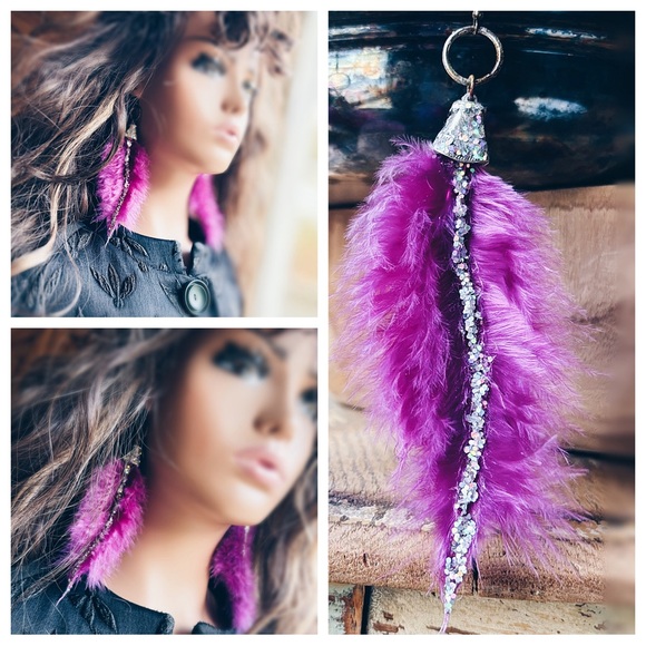 Earrings Feather - Picture 3 of 10